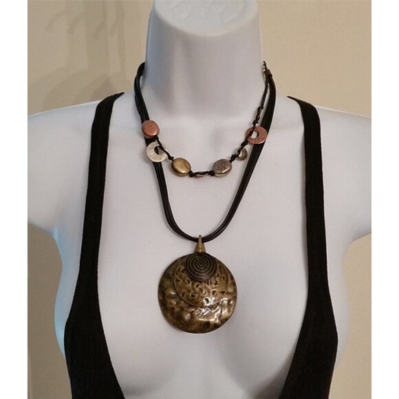 Curated bundle 2 rustic boho style necklaces Premier Designs Etc - Picture 1 of 4